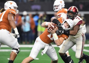 Arlington, TX - December 1, 2018 - AT&T Stadium:  Ronnie Perkins (7)  of the  University of Oklahoma Sooners during the 2018 Big 12 Championship
(Photo by Eric Lars Bakke / ESPN Images)