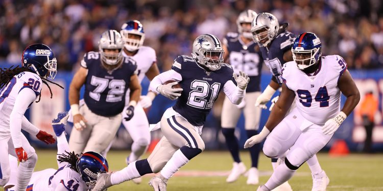 East Rutherford, NJ - November 4, 2019 - MetLife Stadium: Ezekiel Elliot (21) of the Dallas Cowboys during a regular season Monday Night Football game
(Photo by Allen Kee / ESPN Images)