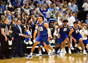 Chapel Hill, NC - February 8, 2020 - Dean Smith Center: Tre Jones (3) of the Duke University Blue Devils during a regular season game
(Photo by Phil Ellsworth / ESPN Images)