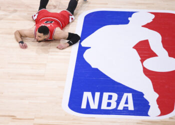PARIS, FRANCE - JANUARY 19: Zach LaVine (Bulls) during the Chicago Bulls game versus the Detroit Pistons NBA Paris game on January 19, 2023, at Accor Hotels Arena in Paris, France.  (Photo by JB Autissier Panoramic/Icon Sportswire) ****NO AGENTS---NORTH AND SOUTH AMERICA SALES ONLY****