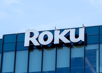 2TCND68 Roku sign on the building at the headquarters in San Jose, California, USA