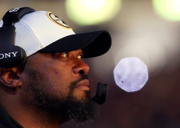 Jan 12, 2026; Pittsburgh, PA, USA; Pittsburgh Steelers head coach Mike Tomlin before an AFC Wild Card Round game against the Houston Texans at Acrisure Stadium. Mandatory Credit: Charles LeClaire-Imagn Images