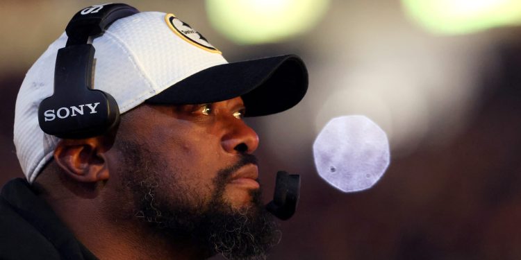 Jan 12, 2026; Pittsburgh, PA, USA; Pittsburgh Steelers head coach Mike Tomlin before an AFC Wild Card Round game against the Houston Texans at Acrisure Stadium. Mandatory Credit: Charles LeClaire-Imagn Images