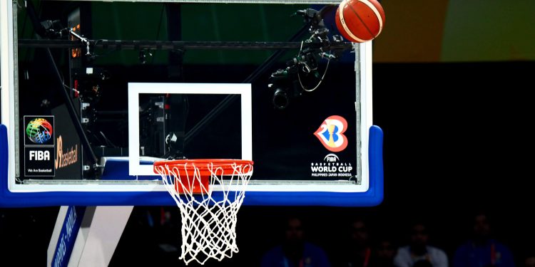 2RRTTXG Asia Arena, Manila, Philippines. 8th Sep, 2023. General View, SEPTEMBER 8, 2023 - Basketball - FIBA World Cup 2023 - Semi-Finals match between USA 111-113 Germany at Mall of Asia Arena, Manila, Philippines. Credit: SportsPressJP/AFLO/Alamy Live News