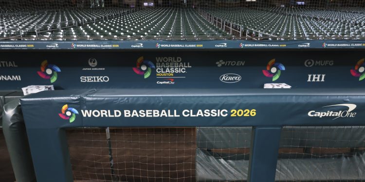 Mar 6, 2026; Houston, TX, United States; General view of the third base dugout at Daikin Park before the game between Great Britain and Mexico. Mandatory Credit: Troy Taormina-Imagn Images