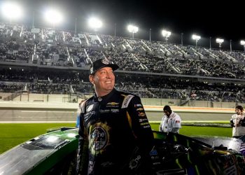 Kyle Busch, (8) prepars during the first of two NASCAR Daytona 500 qualifying auto races at Daytona International Speedway, Thursday, Feb. 12, 2026, in Daytona Beach, Fla. (AP Photo/Mike Stewart)