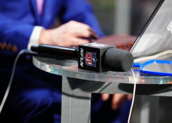 Pittsburgh, PA - April 23, 2026 - Acrisure Stadium: Theatre set of the NFL Networks NFL Draft coverage during the 2026 NFL Draft.
(Photo by Phil Ellsworth / ESPN Images)