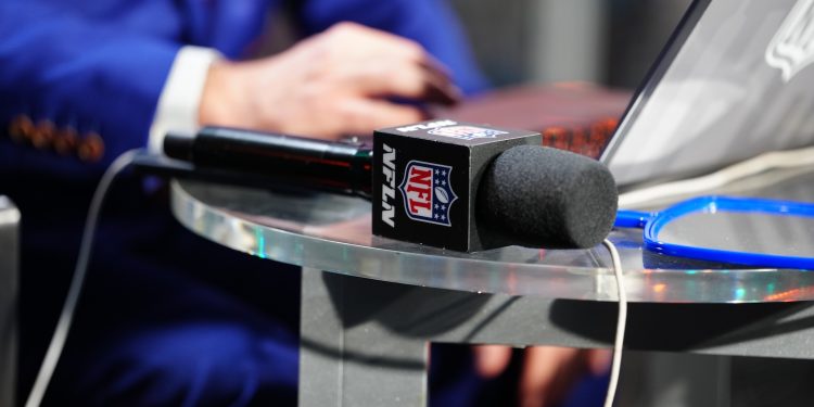 Pittsburgh, PA - April 23, 2026 - Acrisure Stadium: Theatre set of the NFL Networks NFL Draft coverage during the 2026 NFL Draft.
(Photo by Phil Ellsworth / ESPN Images)