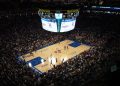 A view of the action during Game 3 of the NBA Finals basketball series between the New York Knicks and San Antonia Spurs, Monday, June 8, 2026, in New York. (AP Photo/Mark Schiefelbein)