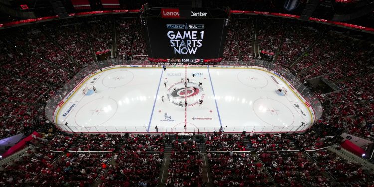 Raleigh, NC - June 2, 2026 - Lenovo Center: Vegas Golden Knights and Carolina Hurricanes beginning game one of the 2026 Stanley Cup Final.
(Photo by Phil Ellsworth / ESPN Images)