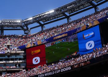 3F2NE53 A general view during the FIFA World Cup 2026 final at the New York-New Jersey Stadium. Picture date: Sunday July 19, 2026.