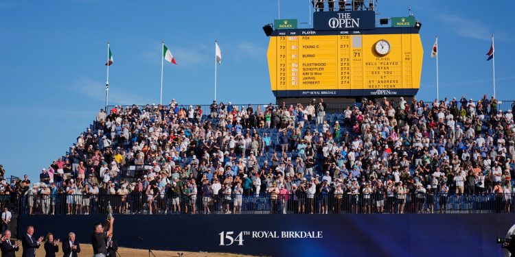Ryan Fox of New Zealand poses with the Claret Jug trophy after winning the British Open Golf championships at Royal Birkdale golf club, in Southport, England, Sunday, July 19, 2026. (AP Photo/David Goldman)
