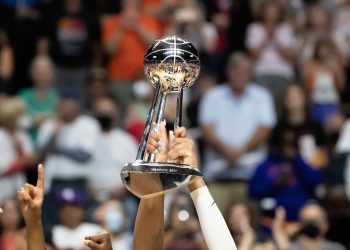 Uncasville, CT - September 18, 2022 - Mohegan Sun Arena: The 2022 WNBA Finals trophy.
(Photo by Tammy McManaway / ESPN Images)