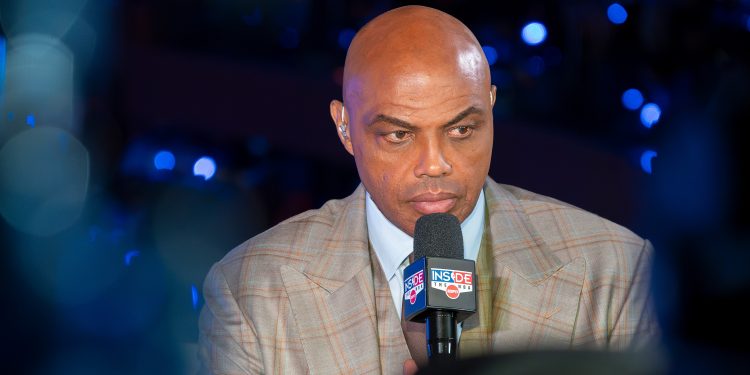 Charles Barkley is pictured at the 2026 NBA Finals. Courtesy: Derek Futterman, Sports Media Watch