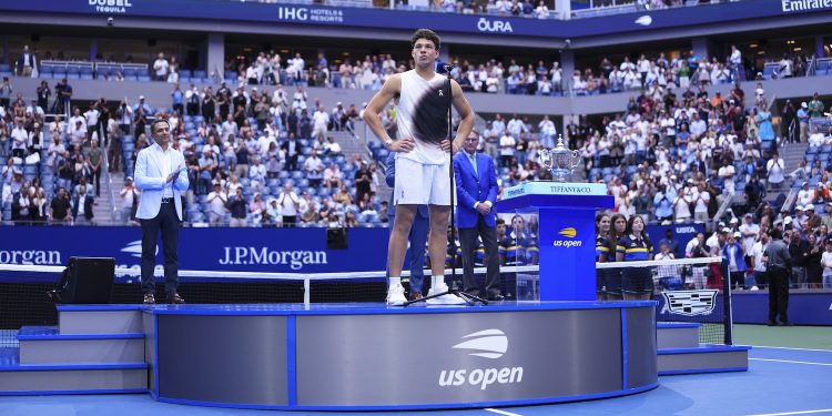 Queens, NY - September 13, 2026 - USTA Billie Jean King National Tennis Center: Ben Shelton competing in the 2026 US Open men’s final.
(Photo by Rich Storry / ESPN Images)